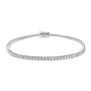 Mini Diamond Tennis Bracelet in White Gold