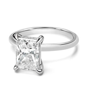 Radiant Cut Diamond Engagement Ring in White Gold