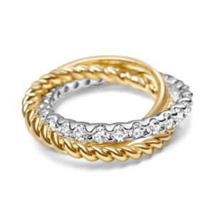 Diamond & Gold Rolling Ring