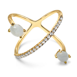 Nanis Azure Ring in Aquamarine and Diamonds