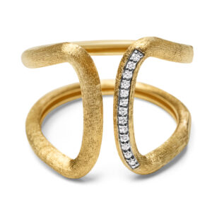 Nanis Libera Ring with Pave Diamonds