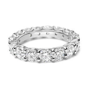 Round Brilliant Cut Diamond Eternity Band in Platinum